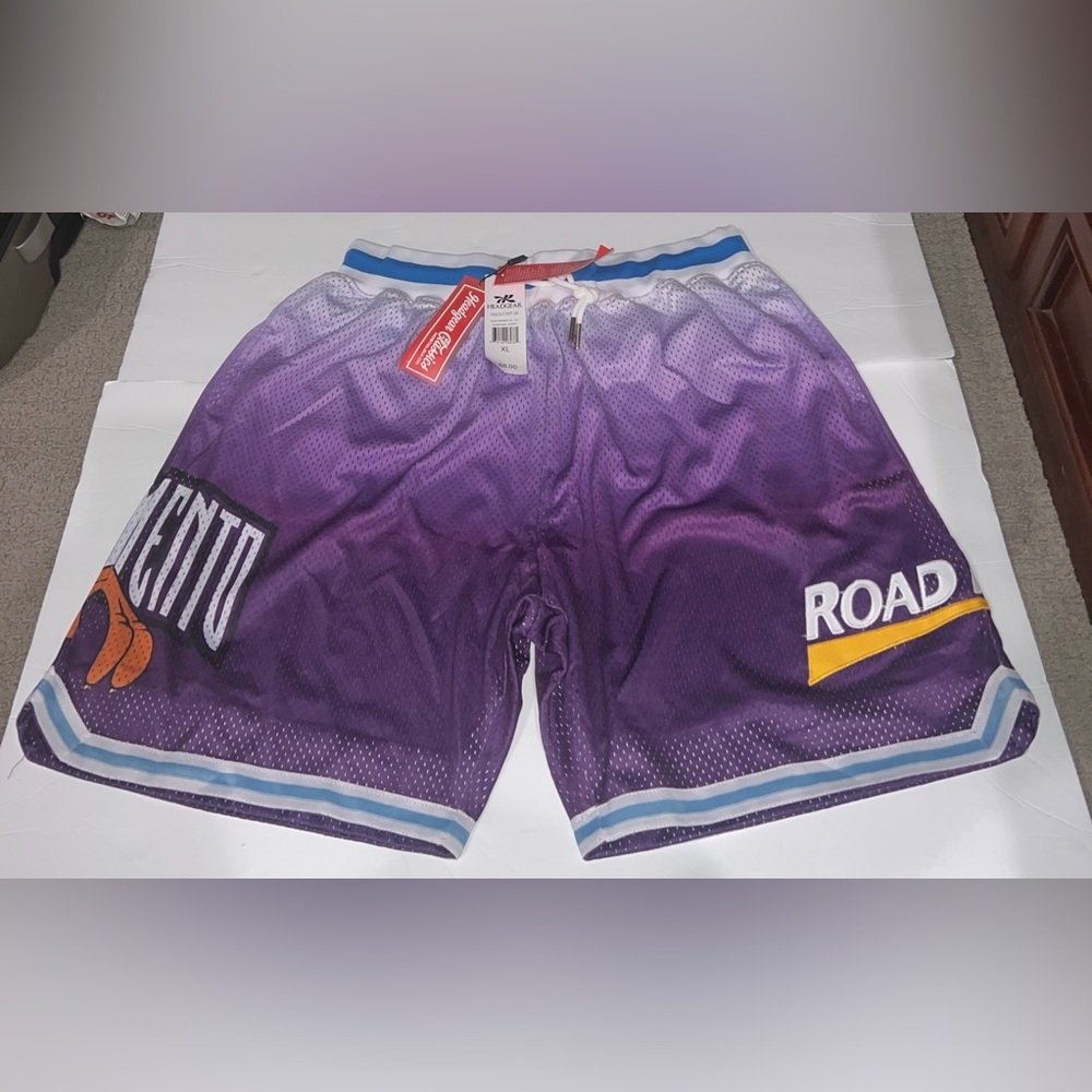 Men's Road Runner Sacramento Kings Classics Mesh Basketball Shorts Size:XL